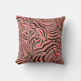 Coussin Poster de animal, modèle zèbre sans soudure.