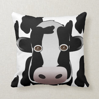 Coussin Poster de animal noir et blanc de vache