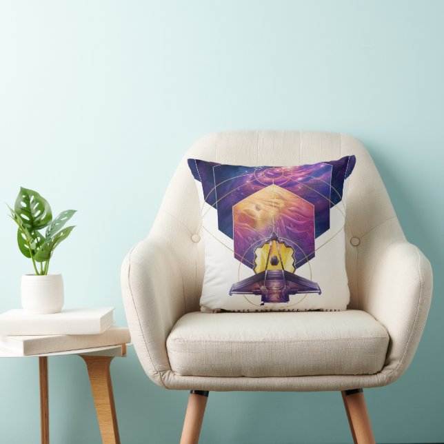 Coussin Poster du télescope spatial James Webb. (Chaise)