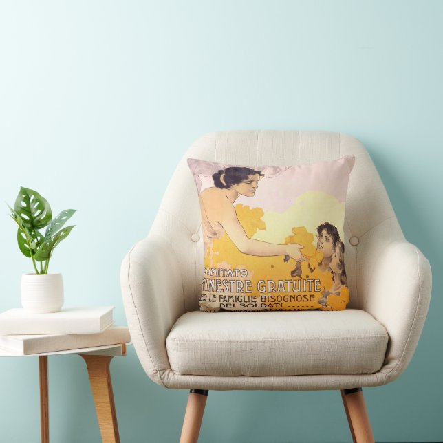 Coussin Poster italien vintage 1917 (Chaise)