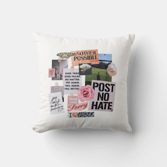 Coussin Poster Pas De Hate Coller Pillow (Recto)
