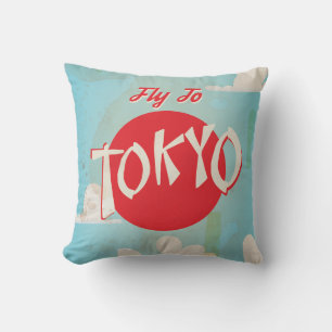 Coussin Posters vintage Tokyo, Japon