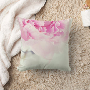 Coussin Pot de maçon rose vintage de pivoine
