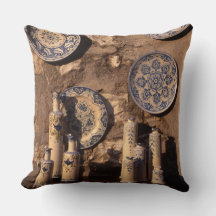 Poterie bleue et crème Ombrie Poster Plaque