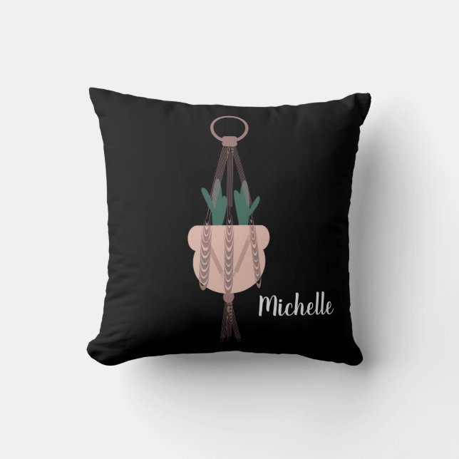 Coussin Pots Planter Plante Macrame Trailing Cactus (Recto)