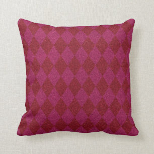 Coussin Pouf Parties scintillant rose et diamant rouge