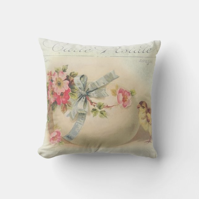 Coussin Poule et oeuf de Pâques victoriens (Recto)