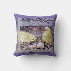 COUSSIN POULET ET OEUFS JETER LE COULEUR
