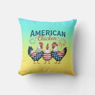 Coussin Poulet patriotique américain du 4 juillet-62987
