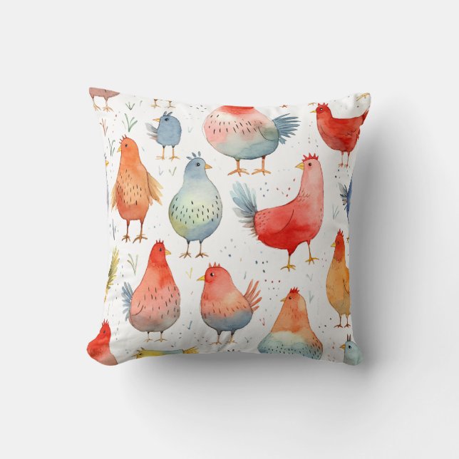 Coussin Poulets d'élevage (Recto)