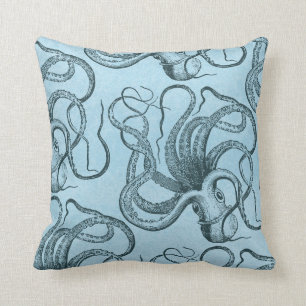 Coussin Poulpe bleu