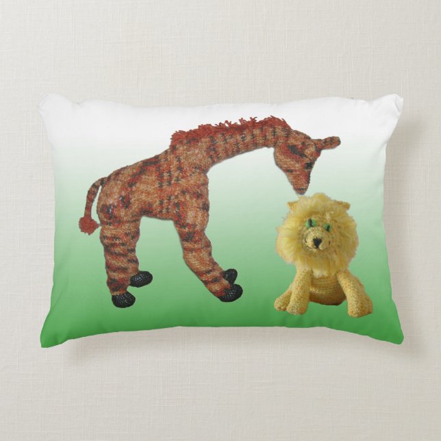 Coussin - Poupées de girafe et de lion (Devant)
