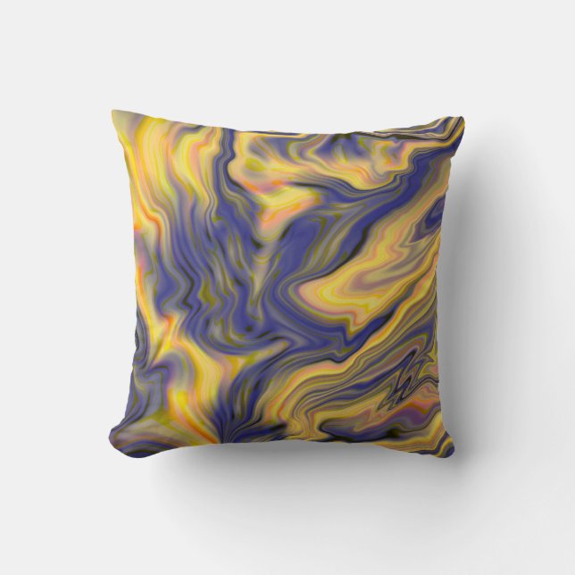 Coussin Pour acrylique, Bronze, Or, Noir / (Recto)