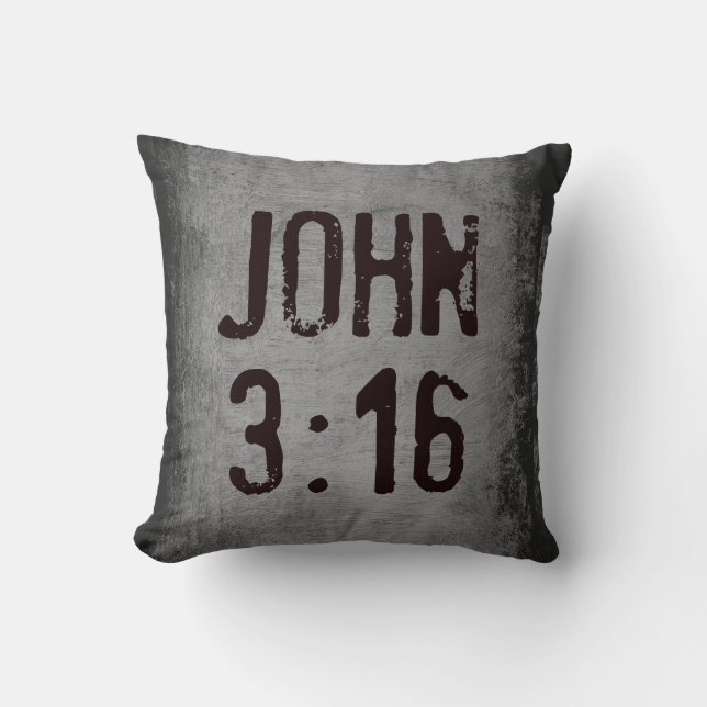 Coussin Pour Dieu ainsi aimé le 3h16 de John du monde… (Recto)