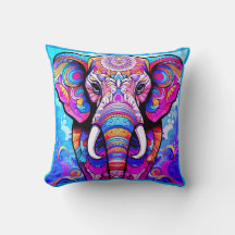 Pour la nurserie un éléphant coloré sur un charman