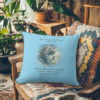 Coussin Pour la protection des êtres aimés Prière Ange
