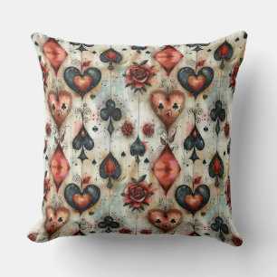 Coussin Pour les amateurs de jeux de cartes. Jouer des sym