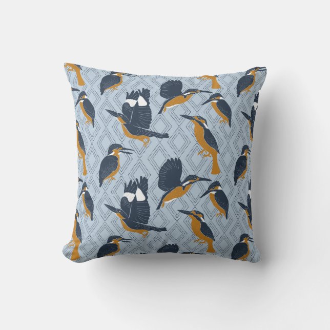 Coussin Pour les amateurs d'oiseaux Cosy Kingfish Patterne (Recto)