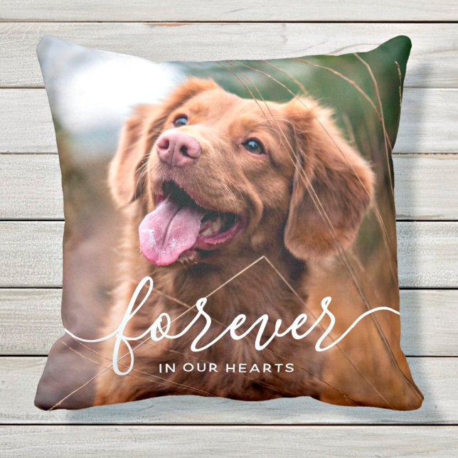 Coussin Pour toujours dans nos coeurs Pet Dog Memorial (Créateur téléchargé)