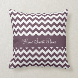 Coussin Pourpre Chevron d'aubergine