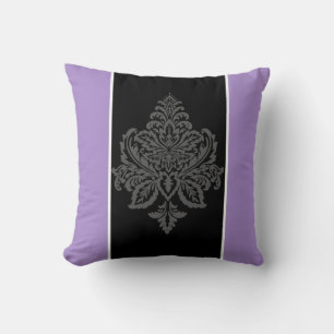 Coussin Pourpre, damas lancer l'oreiller