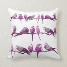 Coussin pourpre de coussin de perroquet d'oiseau