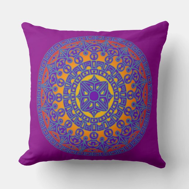 Coussin pourpre de mandala (Recto)
