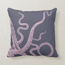 Coussin pourpre de monstre de mer de poulpe de