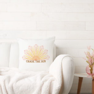 Coussin Poursuite du soleil Mandala Rayons Art