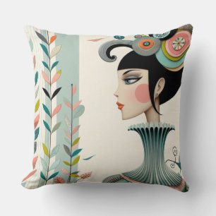 Coussin Poussin Carré fille Whimsical