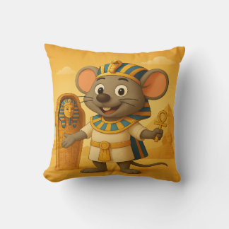 Coussin Poussin de souris Pharaon | Caricature Pyramides é