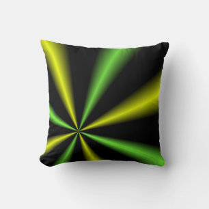 Coussin Poutres vertes et dorées