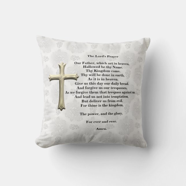 Coussin Prayer du seigneur (blanche) (Recto)