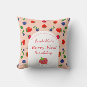 Coussin Premier Anniversaire de Strawber Berry