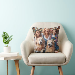 Coussin Premier jour des mères Chien Grand-mère Photo pe