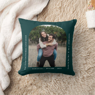Coussin Premier Noël des fiancés Arche de photo