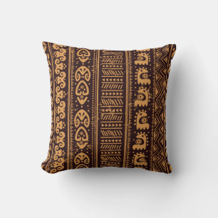 Coussin Première ethnie tribale, motif sans coutures.