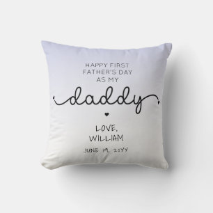 Coussin Première Fête des pères personnalisée Nouveau Dadd