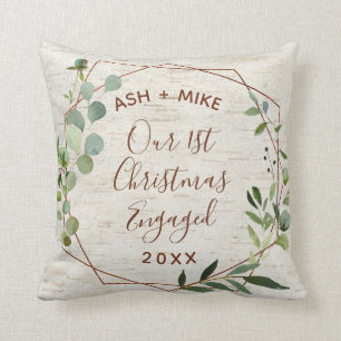 Coussin Première Noël Engagé Birch Eucalyptus Photo