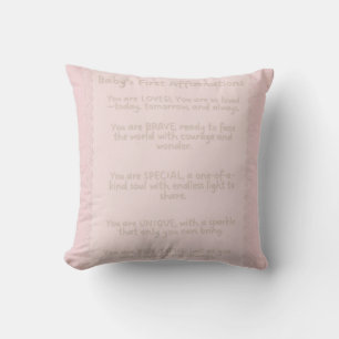 Coussin Premières affiliations de bébé   Paroi de pépinièr