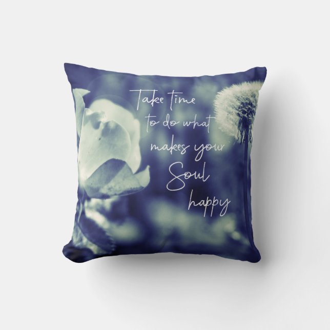 Coussin Prenez le temps de faire ce qui rend votre citatio (Recto)