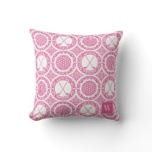 Preppy Golf Damask - Balls & Clubs in Hot Pink