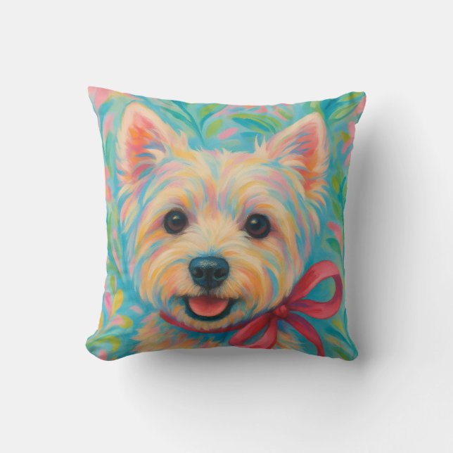 Coussin Preppy Westie (Recto)