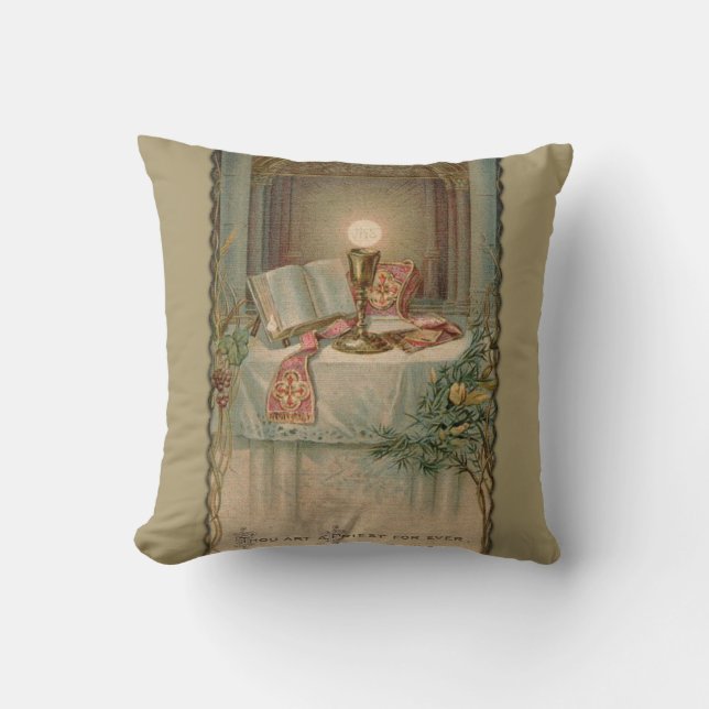 Coussin Prêtre catholique d'eucharistie de missel de (Recto)