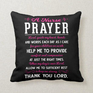 Coussin Prière des infirmières religieuses Seigneur de l