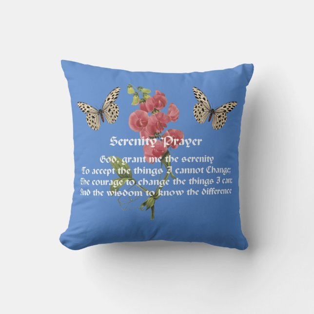 Coussin Prière Et Papillon Sérénité (Recto)