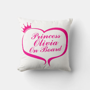 Coussin "Princesse à bord"