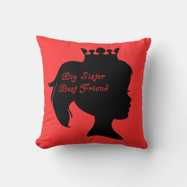 Coussin Princesse Big Soeur Meilleur Ami (Recto)