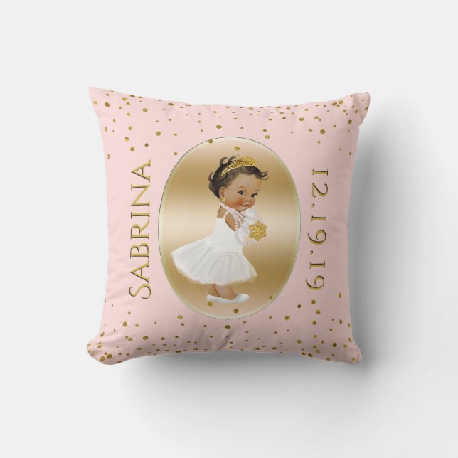 Coussin Princesse ethnique Ballerina Nursery Pink Gold de (Recto)