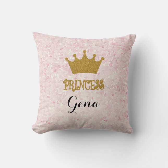 Coussin Princesse personnalisée carreau (Recto)